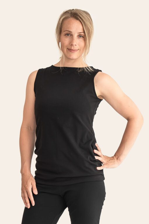 Black cotton tank top